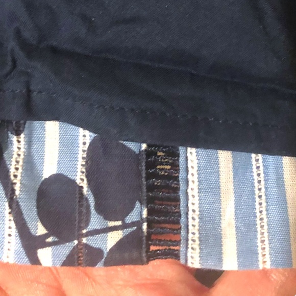 Banana Republic Blue Striped Floral Dress Size 2 - Picture 13 of 14